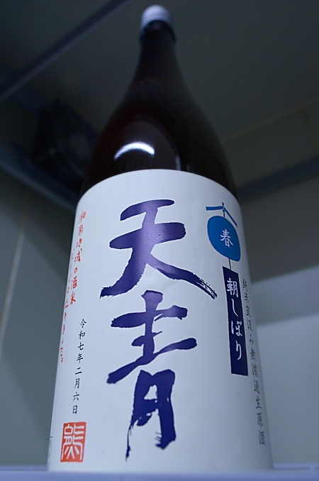 写真：天青 春の朝しぼり 純米直汲み無濾過生原酒